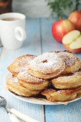 German traditional dessert dish Apfelkuehle	