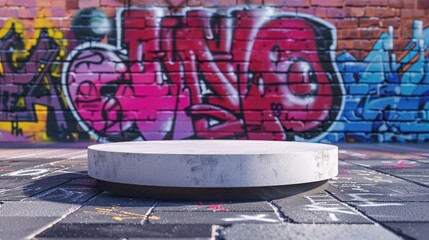 display podium on art background