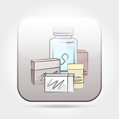 Icon with medicines