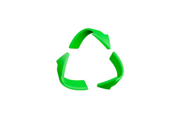 3D Green Universal Recycling Symbol