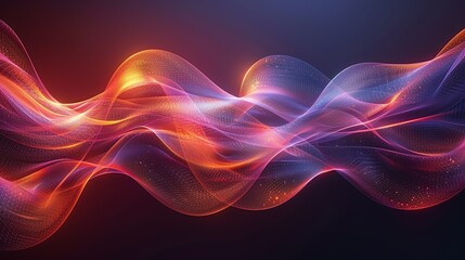 Quantum decoherence illustrated as the gradual fading of interference patterns, marking the loss of quantum coherence. Flat color illustration, shiny, Minimal and Simple,