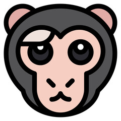 Vector Icon Scared, Monkey, Animal, Wildlife, Pet