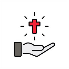 Obraz premium Hands vector icon