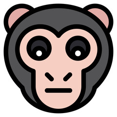 Vector Icon Tired, Monkey, Animal, Wildlife, Pet