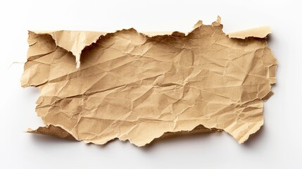 torn piece of paper Isolated on white background. concept of material waste for designer.