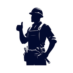 Worker silhouettes Clip art isolated vector illustration on white background