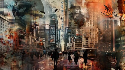 Obraz premium Embracing Freedom: A Dynamic Journey Through Time and Urban Fantasy