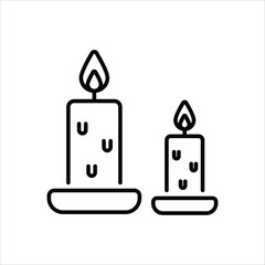 Candles vector icon