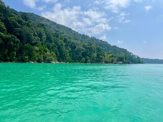 Similan Islands World-class natural beauty That tourists want to go to Thailand.the beautiful scenery of the island is impressive for tourist.