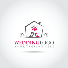 Wedding Logo Template. Vector Illustrator
