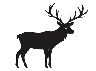 Fototapeta premium Deer silhouette. Vector illustration. Isolated transparent background