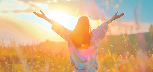 Bask in the glow of success and happiness as a real photo captures the essence of achievement and growth against a backdrop of soft pastel colors, creating a bright and uplifting atmosphere that radia