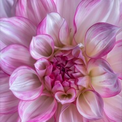 flower Photography, Dahlia Pink Magic, Close up view, Close up view, Isolated on white Background