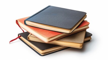 notebooks isolated on white background, office object concept for designer 