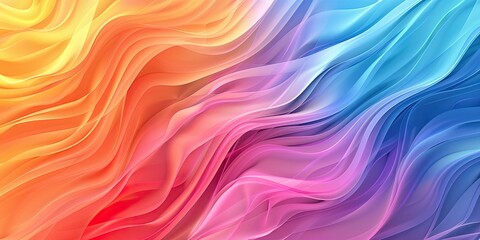 Obraz premium Soft Rainbow Fluid Art