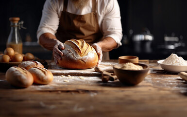  photorealistic illustration serie of bread concept 