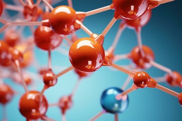 Innovative Structure neural molecule. Medical education. Generate Ai