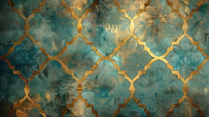 Obraz premium Islamic New Year Splendor: Contemporary Wallpaper with Timeless Motifs