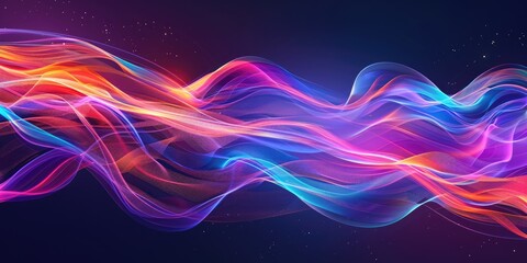 Colorful Abstract Light Waves