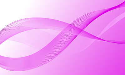 pink violet light lines wave curves on smooth gradient abstract background