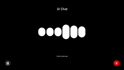 Abstract Futuristic Chat AI User Interface In Action, Artificial Intelligence System, Chatting With a Bot, Dynamics Elements. Multimodal Advanced AGI Technology