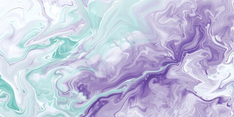 Pastel Mint and Lavender Wave