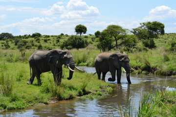 The nature reserve showcases elephants, zebras and lions.,Generative AI