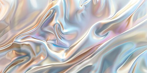 Shiny Silver and White Abstract Design