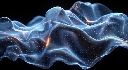 Obraz premium 3D render: Abstract detailed with dynamic pixel aesthetic. Futuristic background isolated on black