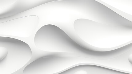 Abstract 3d white background, organic shapes seamless pattern texture