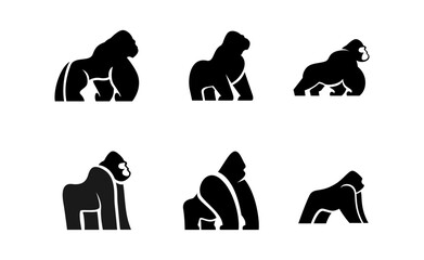 Gorilla logo icon, vector illustration design