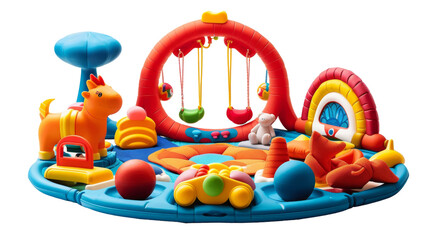 Play mat with activity center for babies and toddlers