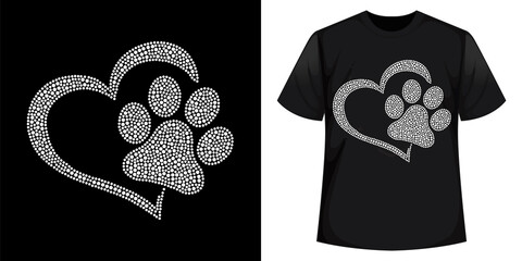 Best Rhinestone T-shirt Design Vector Template