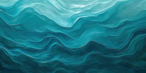 Obraz premium a image of a painting of a wave pattern in blue