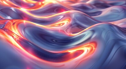 Obraz premium Colorful holographic cloth in abstract 3D render