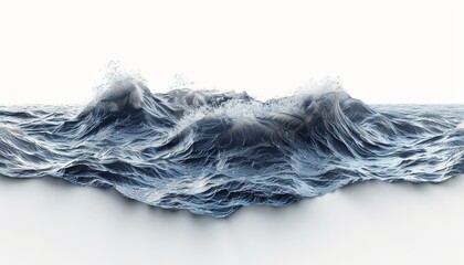An artistic representation of ocean currents in shades of blue and white, showcasing fluid motion and energy