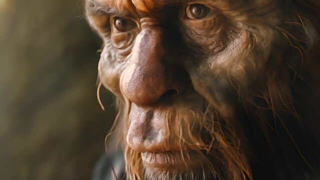 An extinct species of an early human, primitive man, early human existence, tools, culture, and survival in the ancient epochs of our evolutionary past	