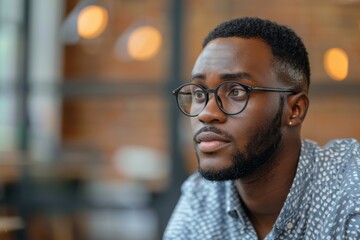 Obraz premium Man in eyewear seated in chamber