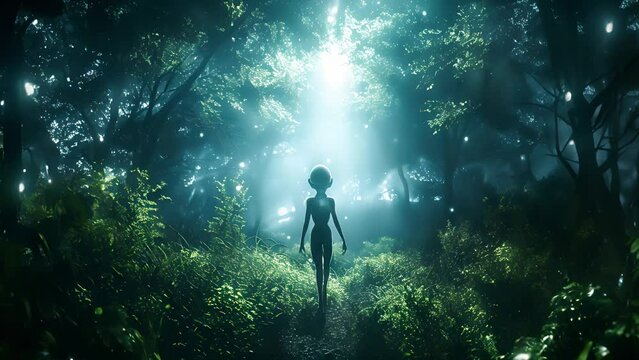 Extraterrestrial life. The mysterious associated of aliens extraterrestrial beings from another planet	