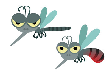 mosquito carrier of dengue fever disease concept