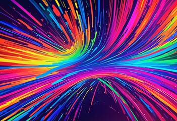 Obraz premium abstract colorful background with rainbow wawes color