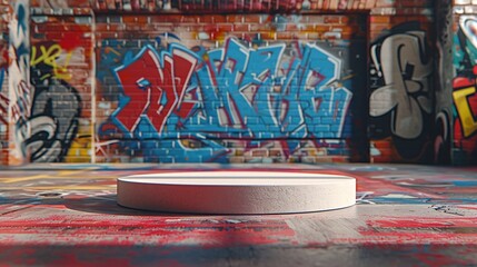 Obraz premium display podium on art background