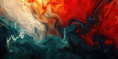 Vibrant Fluid Art Painting