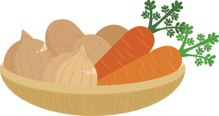 野菜の盛り合わせ（玉ねぎ人参じゃが芋）