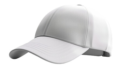 A white baseball cap isolated on a white background