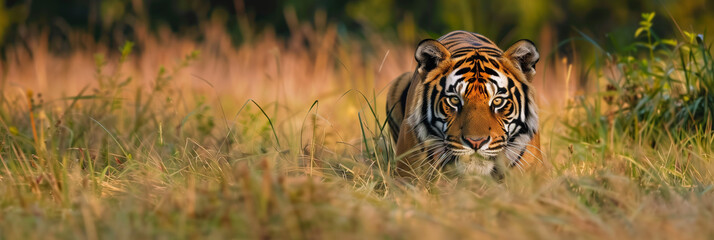 tiger in the grass