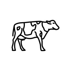 Cow Outline Icon, Vector illustration