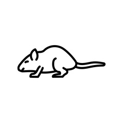 Gerbil Outline Icon, Vector illustration