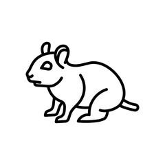 Gerbils Outline Icon, Vector illustration