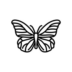 Butterfly Outline Icon, Vector illustration
